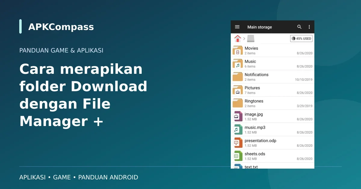 Gambar game atau aplikasi: Cara merapikan folder Download dengan File Manager +