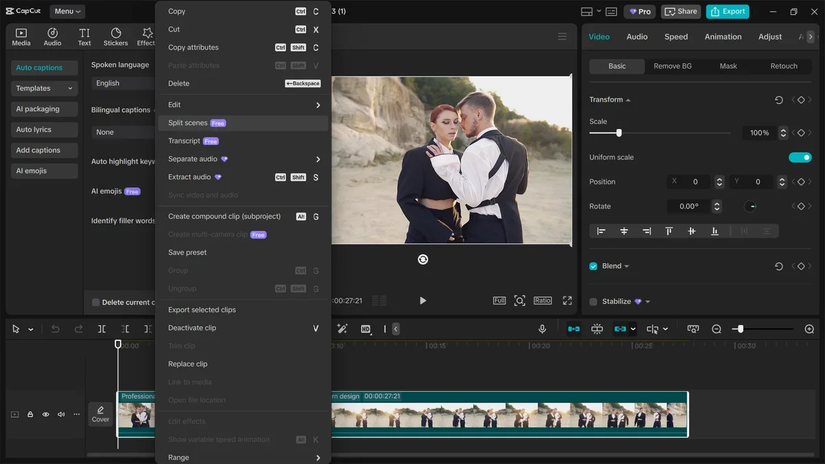 Gambar game atau aplikasi: Cara memotong bagian tengah video dengan Split di CapCut