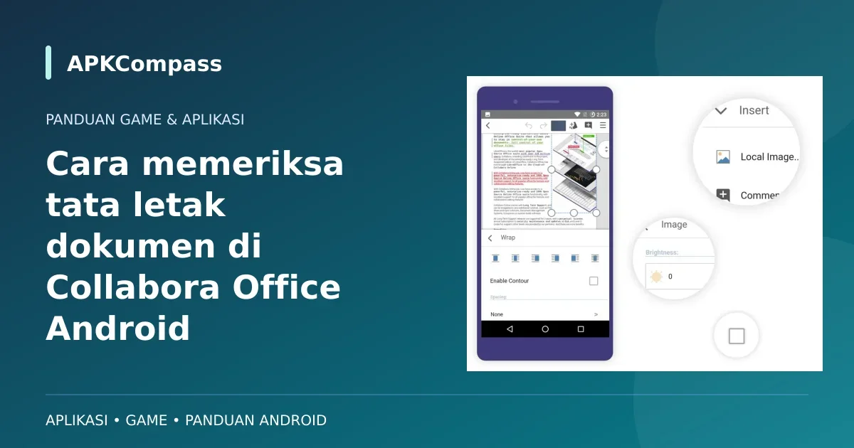 Gambar game atau aplikasi: Cara memeriksa tata letak dokumen di Collabora Office Android