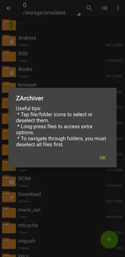 ZArchiver, screenshot 2