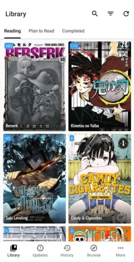 Tachiyomi, screenshot 2