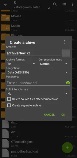 ZArchiver, screenshot 3