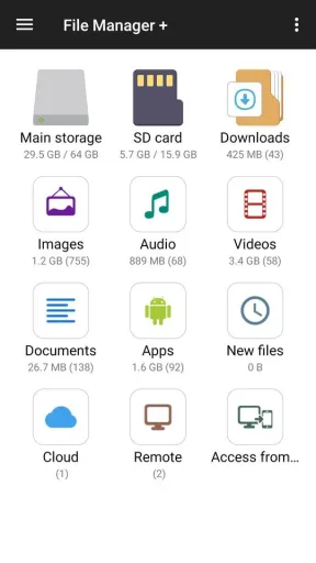 File Manager +, screenshot 1