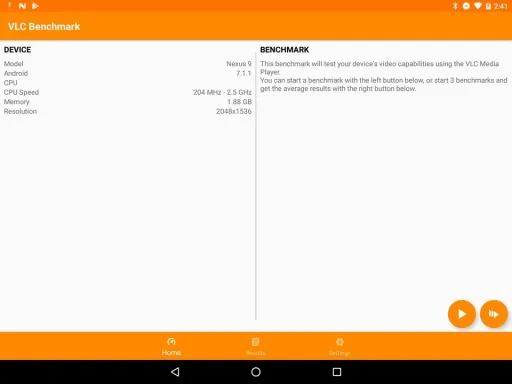 VLC Benchmark, screenshot 3