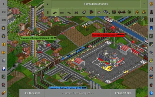OpenTTD, screenshot 1
