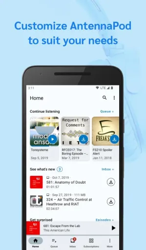 AntennaPod, screenshot 1