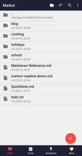 Markor, screenshot 1