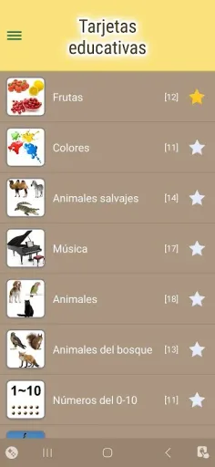 Tarjetas educativas, screenshot 1